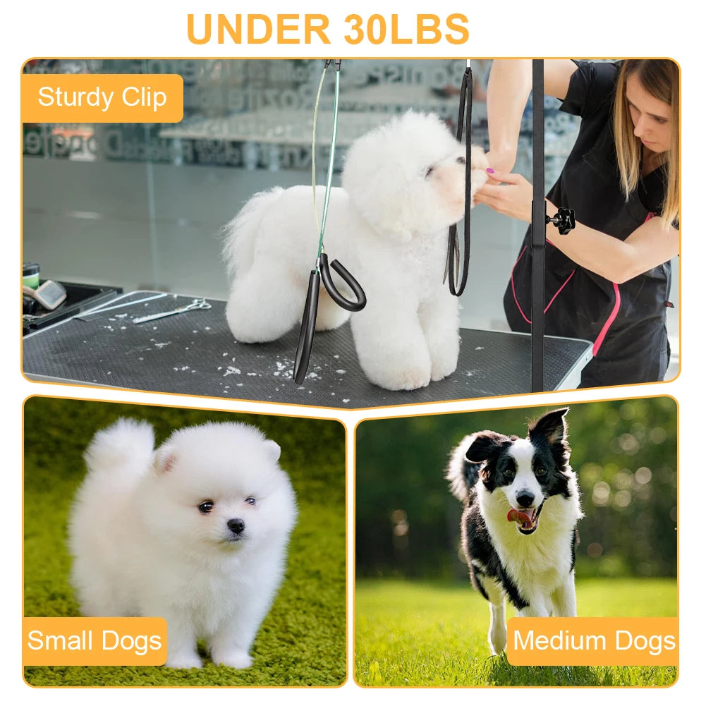 Pet Grooming Arm with Clamp Dog Grooming Table Arm Height Adjustable 35in Foldable Dog Grooming Arm with Clamp and Noose